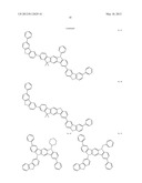 MATERIAL FOR ORGANIC ELECTROLUMINESCENCE DEVICE AND ORGANIC     ELECTROLUMINESCENCE DEVICE USING THE SAME diagram and image