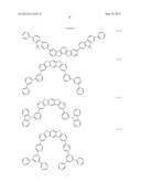 MATERIAL FOR ORGANIC ELECTROLUMINESCENCE DEVICE AND ORGANIC     ELECTROLUMINESCENCE DEVICE USING THE SAME diagram and image