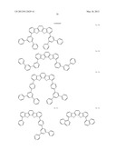 MATERIAL FOR ORGANIC ELECTROLUMINESCENCE DEVICE AND ORGANIC     ELECTROLUMINESCENCE DEVICE USING THE SAME diagram and image