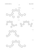 MATERIAL FOR ORGANIC ELECTROLUMINESCENCE DEVICE AND ORGANIC     ELECTROLUMINESCENCE DEVICE USING THE SAME diagram and image