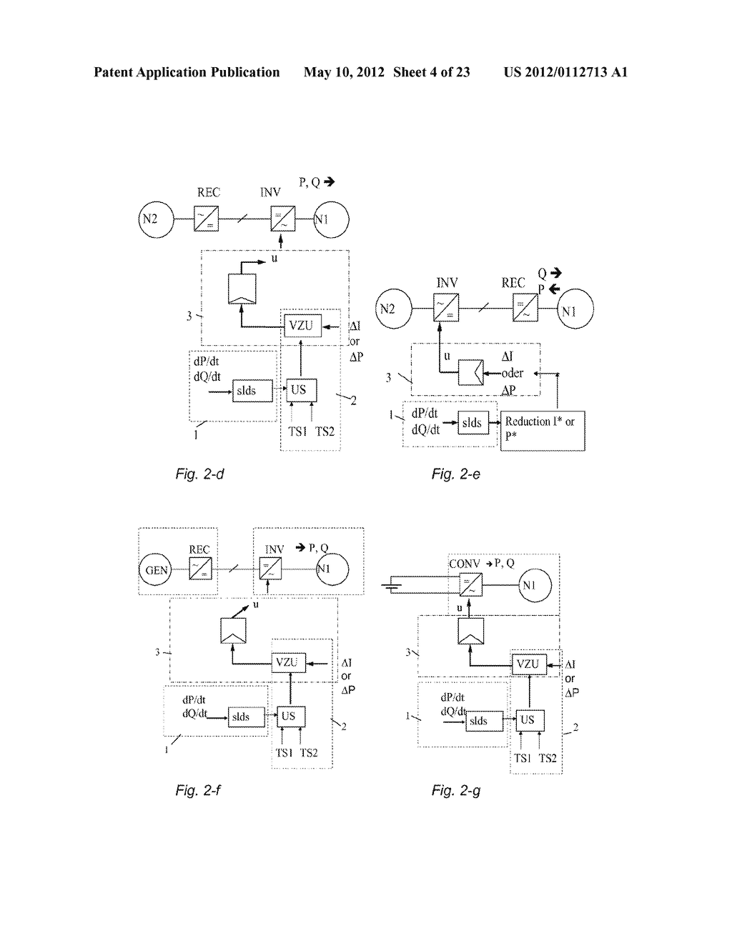 METHOD AND APPARATUS FOR AUTOMATIC NETWORK STABILIZATION IN ELECTRIC POWER     SUPPLY SYSTEMS USING AT LEAST ONE CONVERTER - diagram, schematic, and image 05