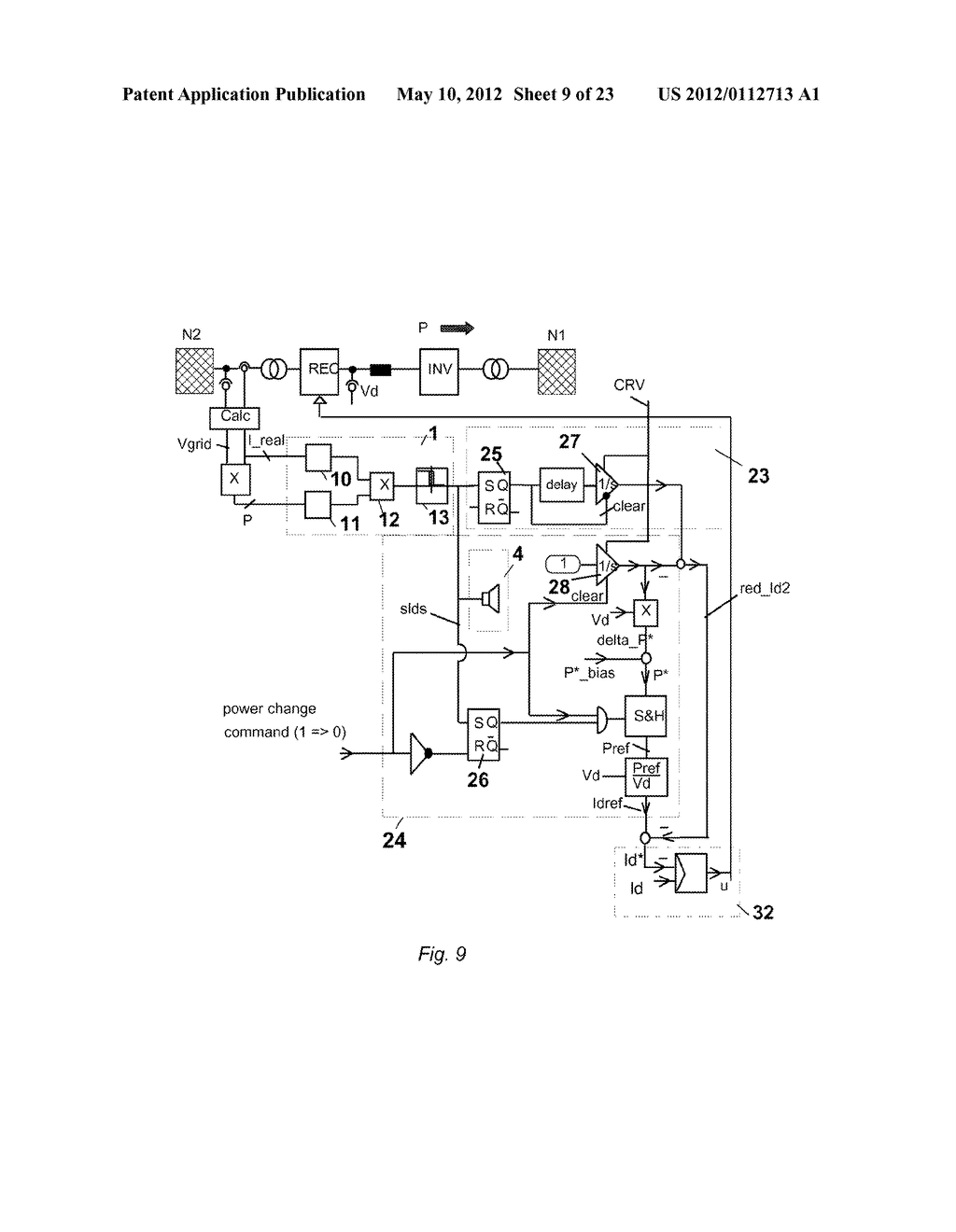 METHOD AND APPARATUS FOR AUTOMATIC NETWORK STABILIZATION IN ELECTRIC POWER     SUPPLY SYSTEMS USING AT LEAST ONE CONVERTER - diagram, schematic, and image 10