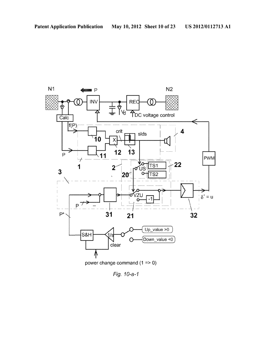 METHOD AND APPARATUS FOR AUTOMATIC NETWORK STABILIZATION IN ELECTRIC POWER     SUPPLY SYSTEMS USING AT LEAST ONE CONVERTER - diagram, schematic, and image 11