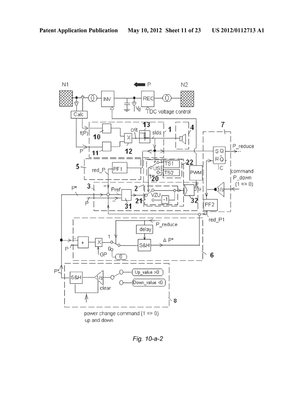 METHOD AND APPARATUS FOR AUTOMATIC NETWORK STABILIZATION IN ELECTRIC POWER     SUPPLY SYSTEMS USING AT LEAST ONE CONVERTER - diagram, schematic, and image 12