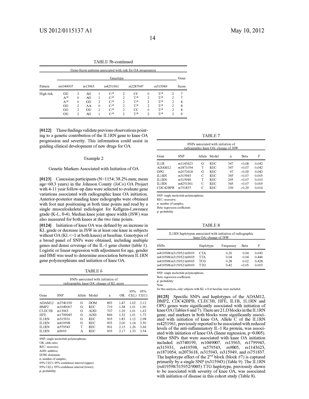 Methods of Predicting Osteoarthritis - diagram, schematic, and image 16