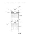 DEVICE FOR DISTRIBUTING A POLYPHASE MIXTURE COMPRISING A JET BREAKER TRAY     WITH A SEPARATING ELEMENT diagram and image