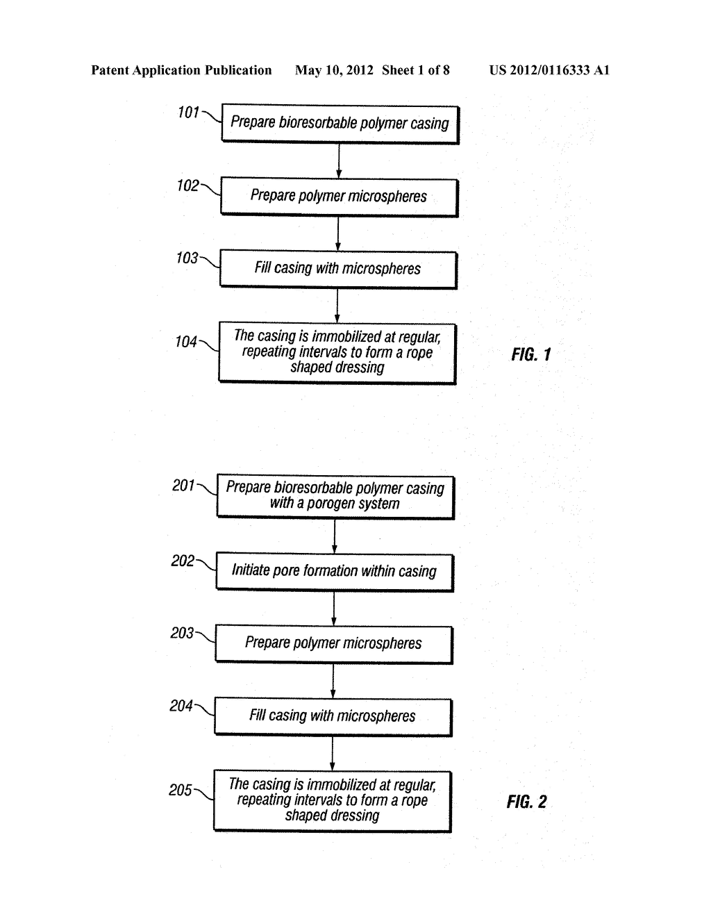 POROUS BIORESORBABLE LINKED DRESSING COMPRISING MICROSPHERES AND METHODS     OF MAKING SAME - diagram, schematic, and image 02