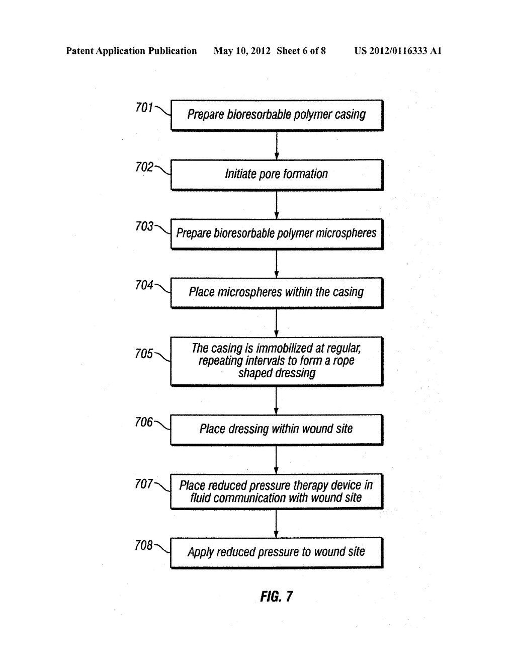 POROUS BIORESORBABLE LINKED DRESSING COMPRISING MICROSPHERES AND METHODS     OF MAKING SAME - diagram, schematic, and image 07
