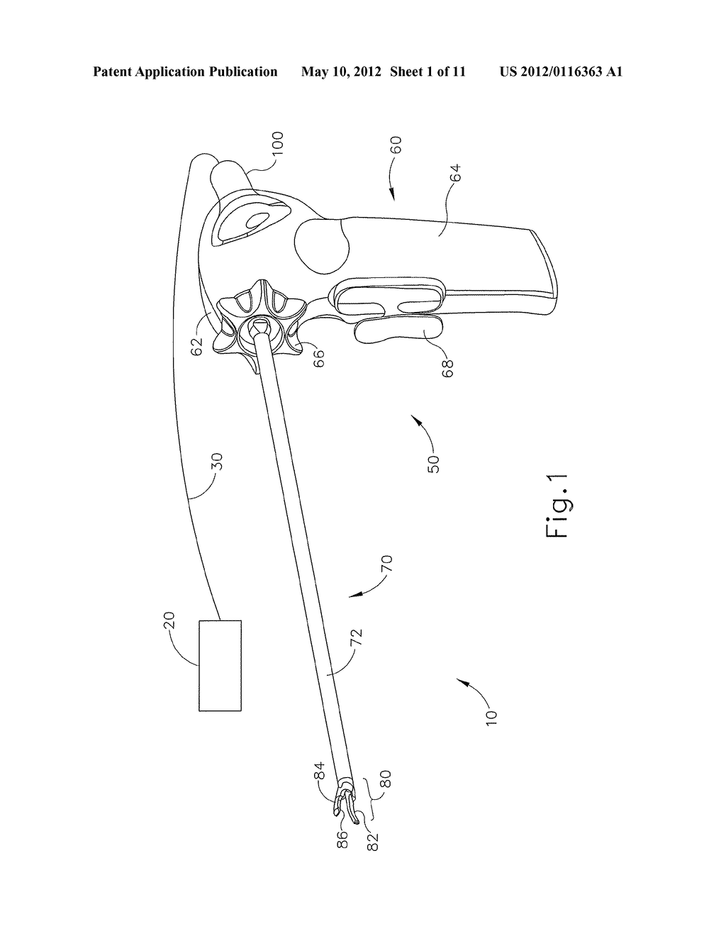 SURGICAL INSTRUMENT HANDPIECE WITH RESILIENTLY BIASED COUPLING TO MODULAR     SHAFT AND END EFFECTOR - diagram, schematic, and image 02