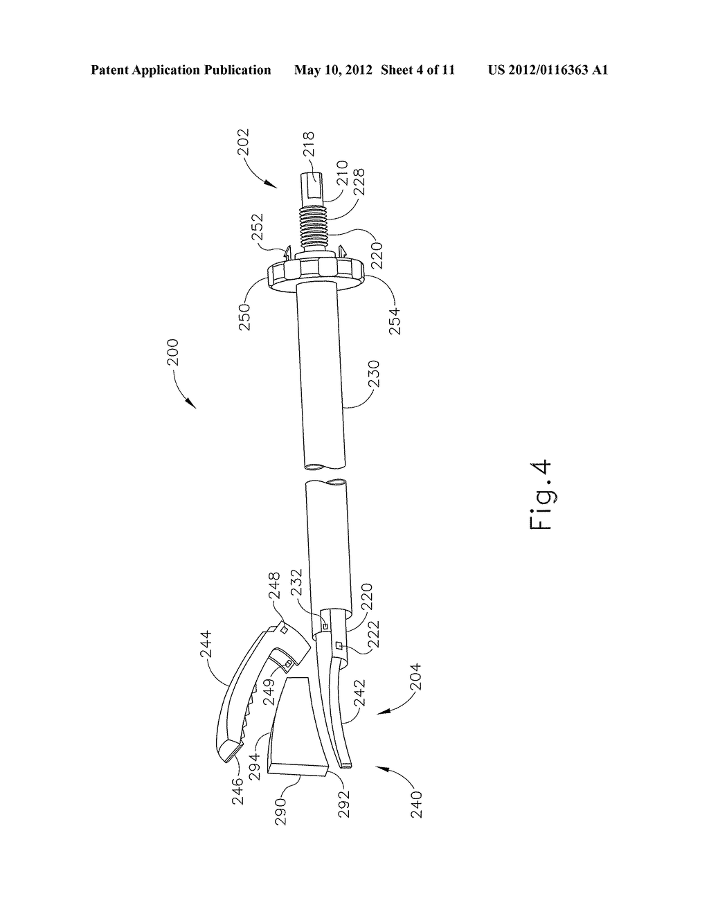 SURGICAL INSTRUMENT HANDPIECE WITH RESILIENTLY BIASED COUPLING TO MODULAR     SHAFT AND END EFFECTOR - diagram, schematic, and image 05