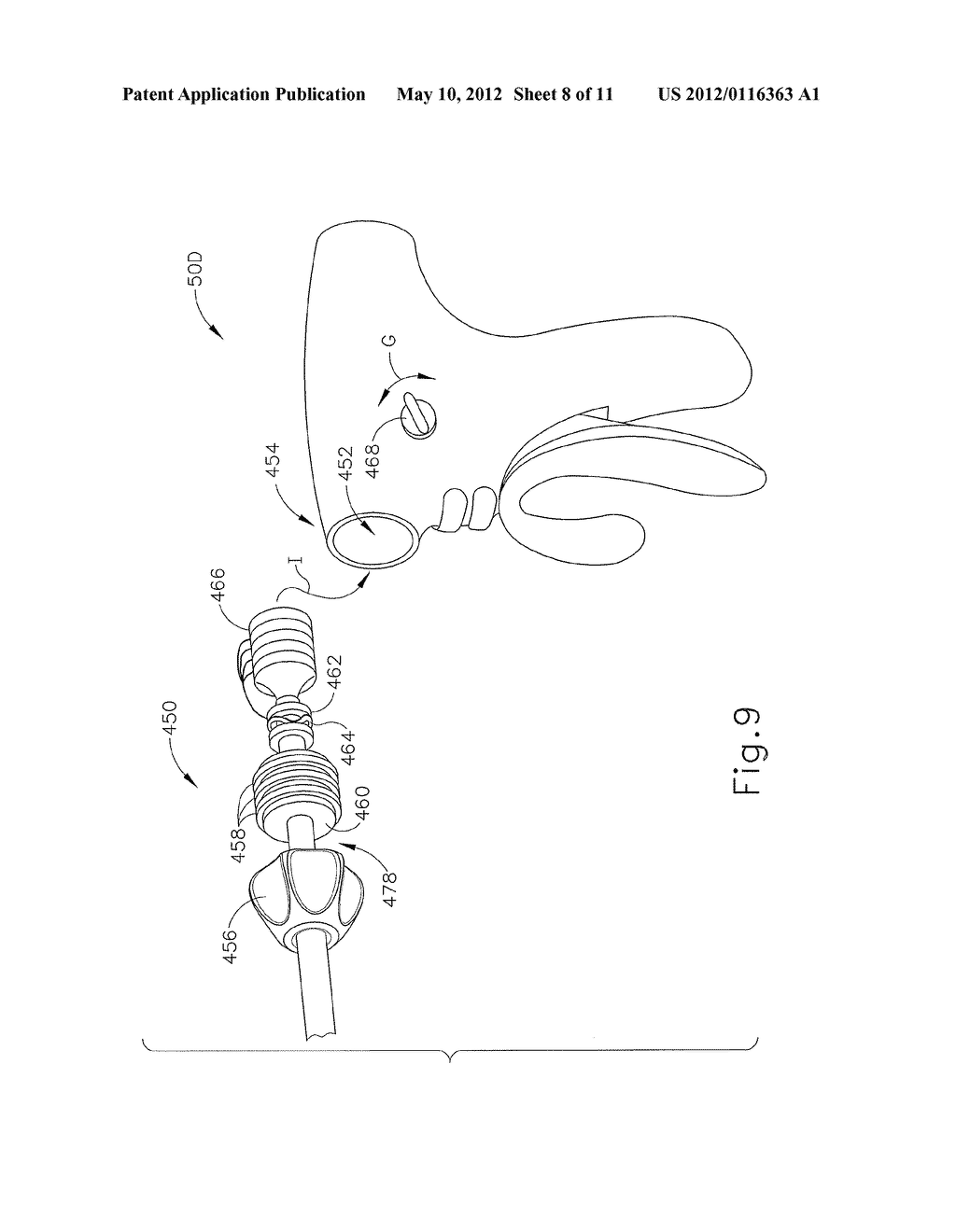 SURGICAL INSTRUMENT HANDPIECE WITH RESILIENTLY BIASED COUPLING TO MODULAR     SHAFT AND END EFFECTOR - diagram, schematic, and image 09