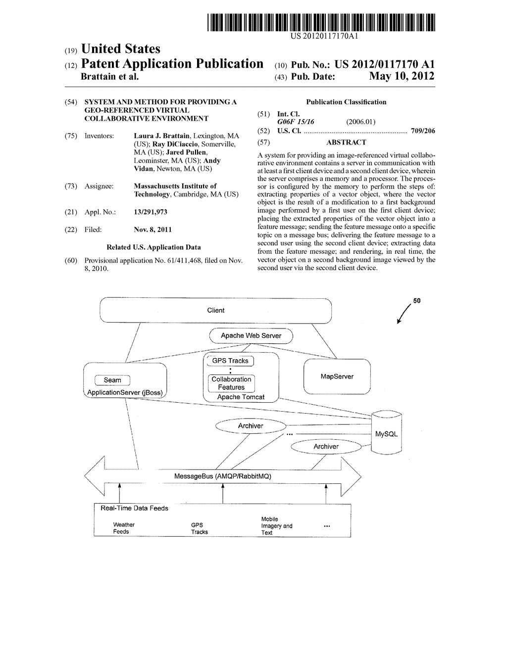 SYSTEM AND METHOD FOR PROVIDING A GEO-REFERENCED VIRTUAL COLLABORATIVE     ENVIRONMENT - diagram, schematic, and image 01