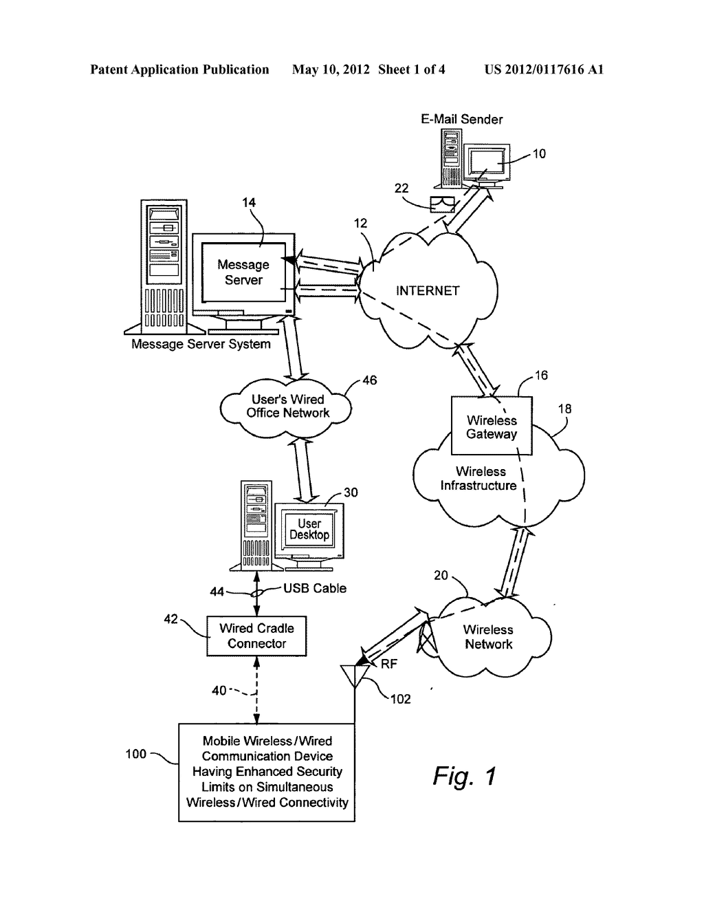WIRELESS/WIRED MOBILE COMMUNICATION DEVICE WITH OPTION TO AUTOMATICALLY     BLOCK WIRELESS COMMUNICATION WHEN CONNECTED FOR WIRED COMMUNICATION - diagram, schematic, and image 02