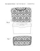 FABRIC SLIP COVERING ACCESSORY FOR DISPOSABLE BABY WIPES CASE diagram and image