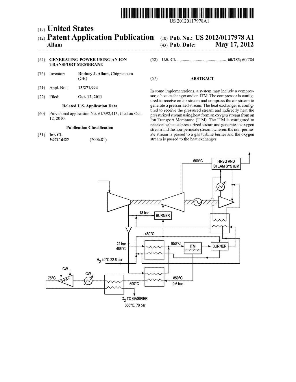 Generating Power Using an Ion Transport Membrane - diagram, schematic, and image 01