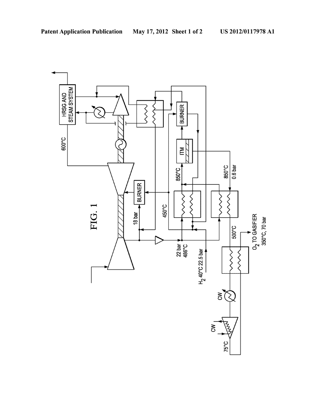 Generating Power Using an Ion Transport Membrane - diagram, schematic, and image 02