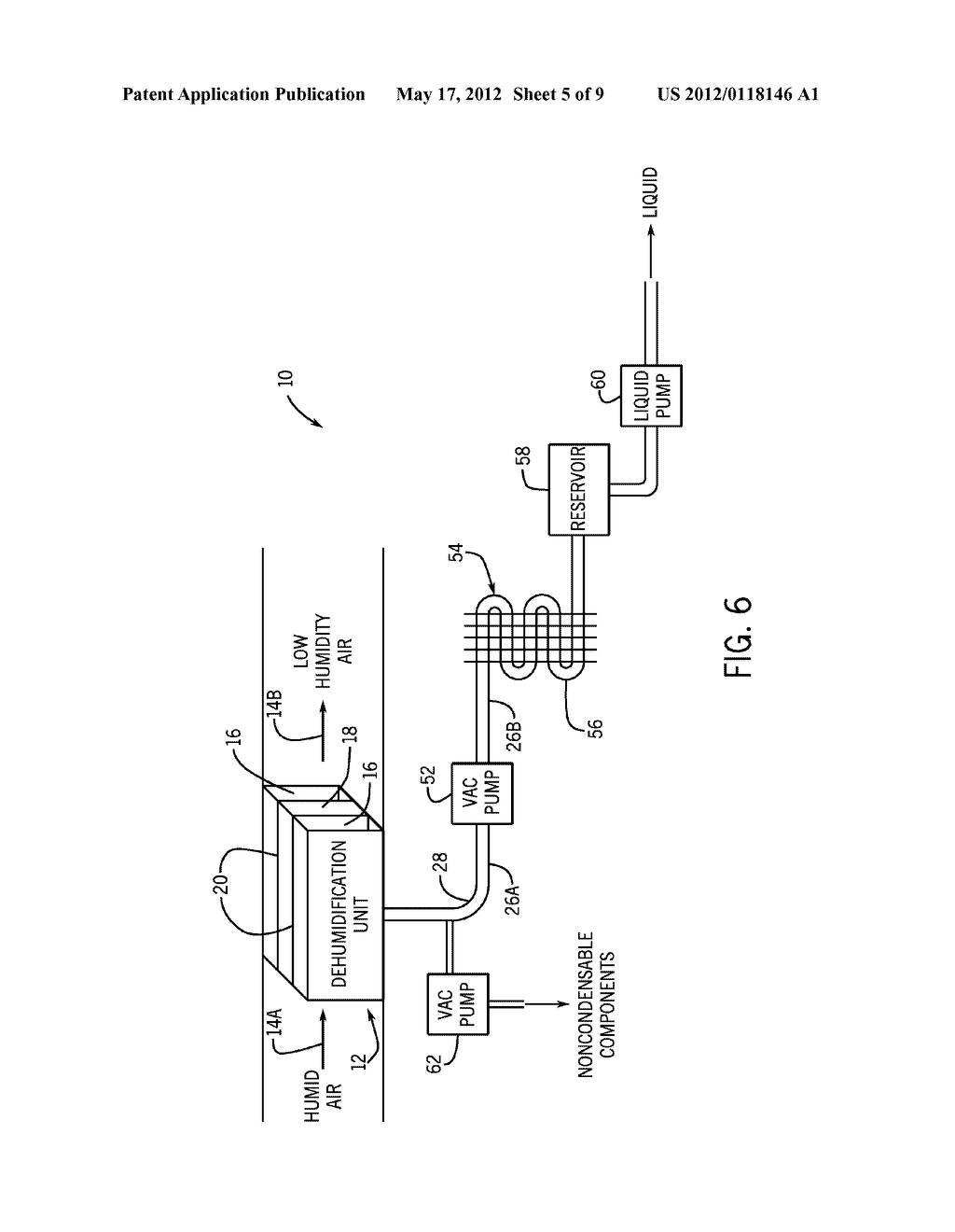 SYSTEM AND METHOD FOR EFFICIENT MULTI-STAGE AIR DEHUMIDIFICATION AND     LIQUID RECOVERY - diagram, schematic, and image 06