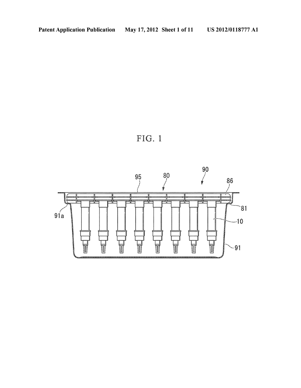 Packaging Plate, Syringe-Holding Container, and Method of Manufacturing     Combined Container-Syringe - diagram, schematic, and image 02