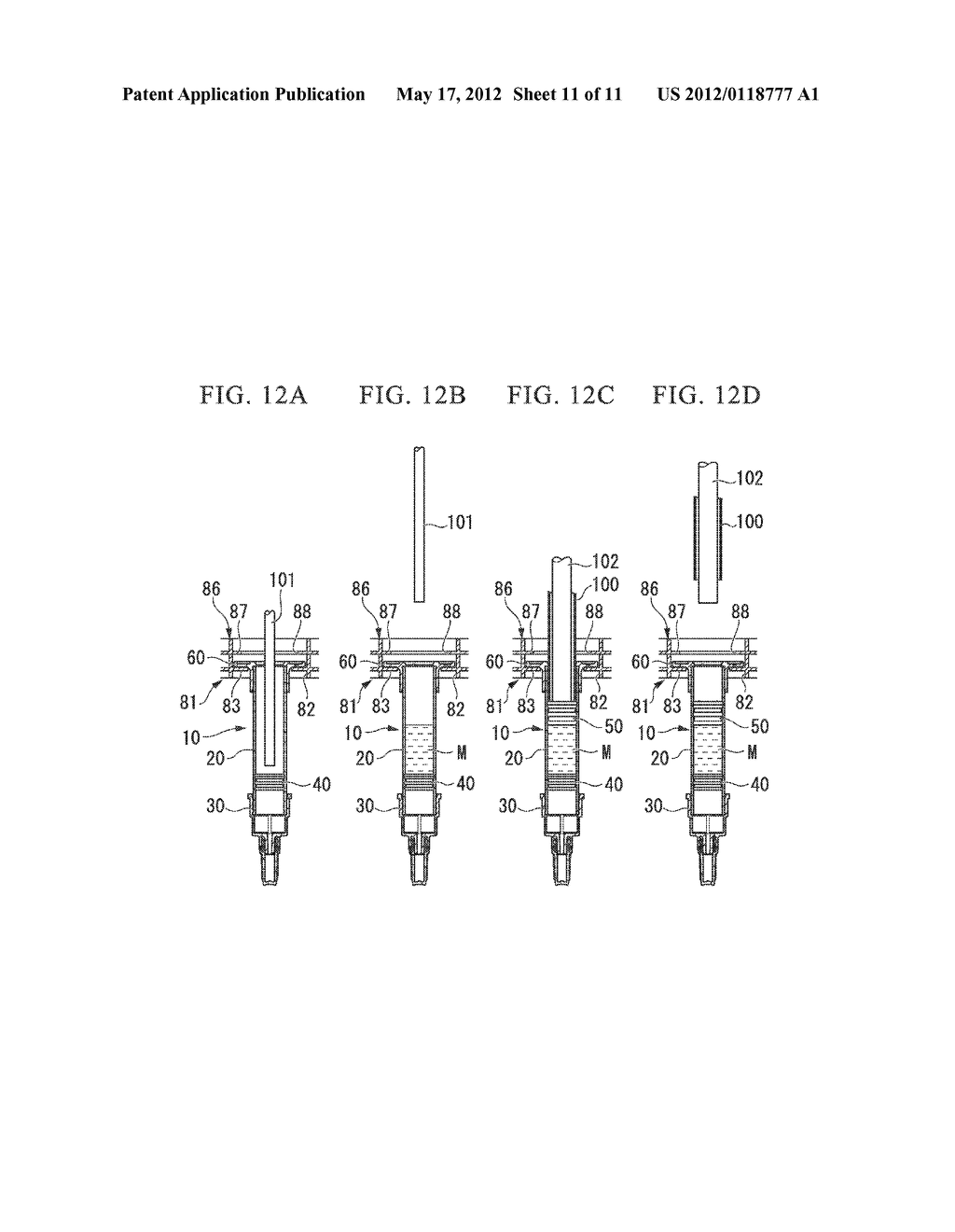 Packaging Plate, Syringe-Holding Container, and Method of Manufacturing     Combined Container-Syringe - diagram, schematic, and image 12