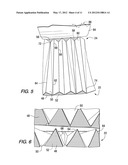 Pleated Filter Element with Tapering Bend Lines diagram and image