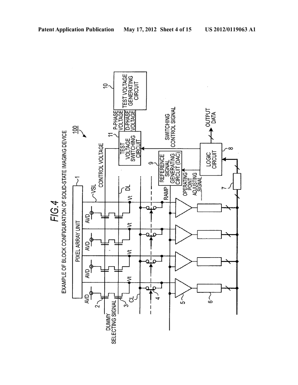 Solid-state imaging device and method of adjusting reference voltage - diagram, schematic, and image 05