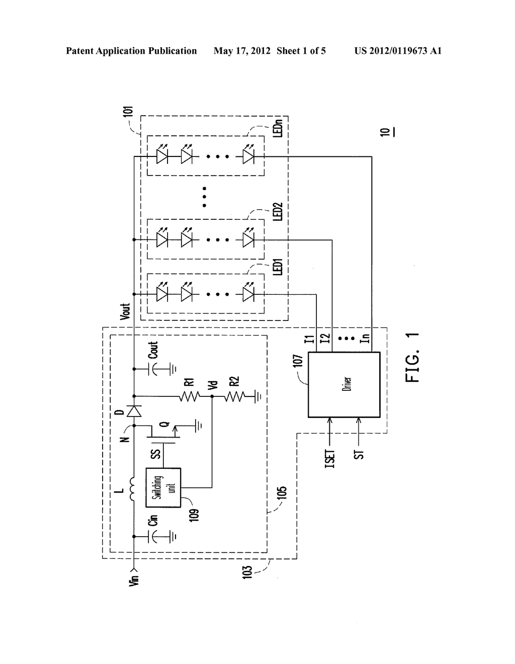 LIGHT SOURCE SYSTEM AND METHOD FOR DRIVING LIGHT EMITTING DIODES - diagram, schematic, and image 02