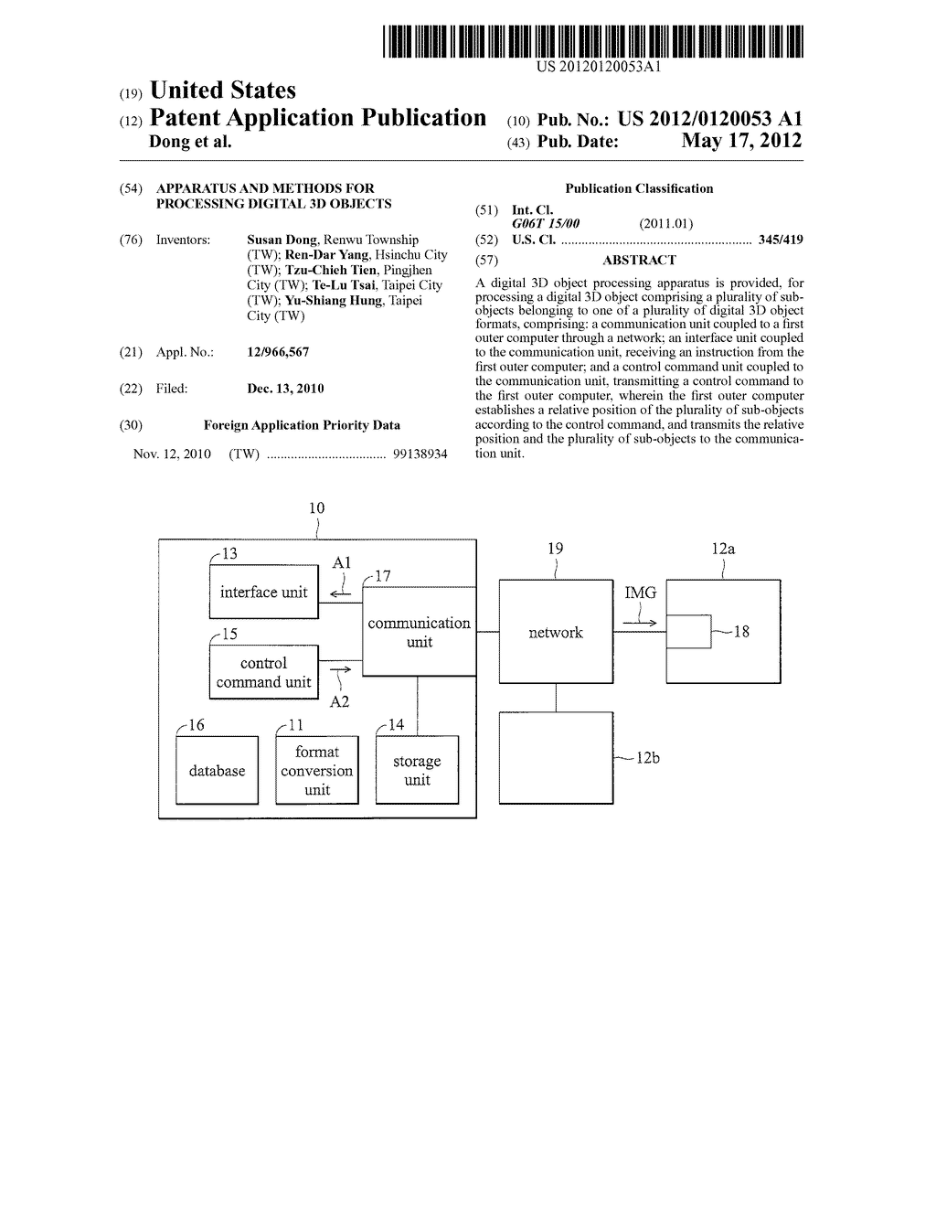 APPARATUS AND METHODS FOR PROCESSING DIGITAL 3D OBJECTS - diagram, schematic, and image 01