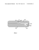 HINGE DEVICE AND ELECTRONIC DEVICE USING THE SAME diagram and image