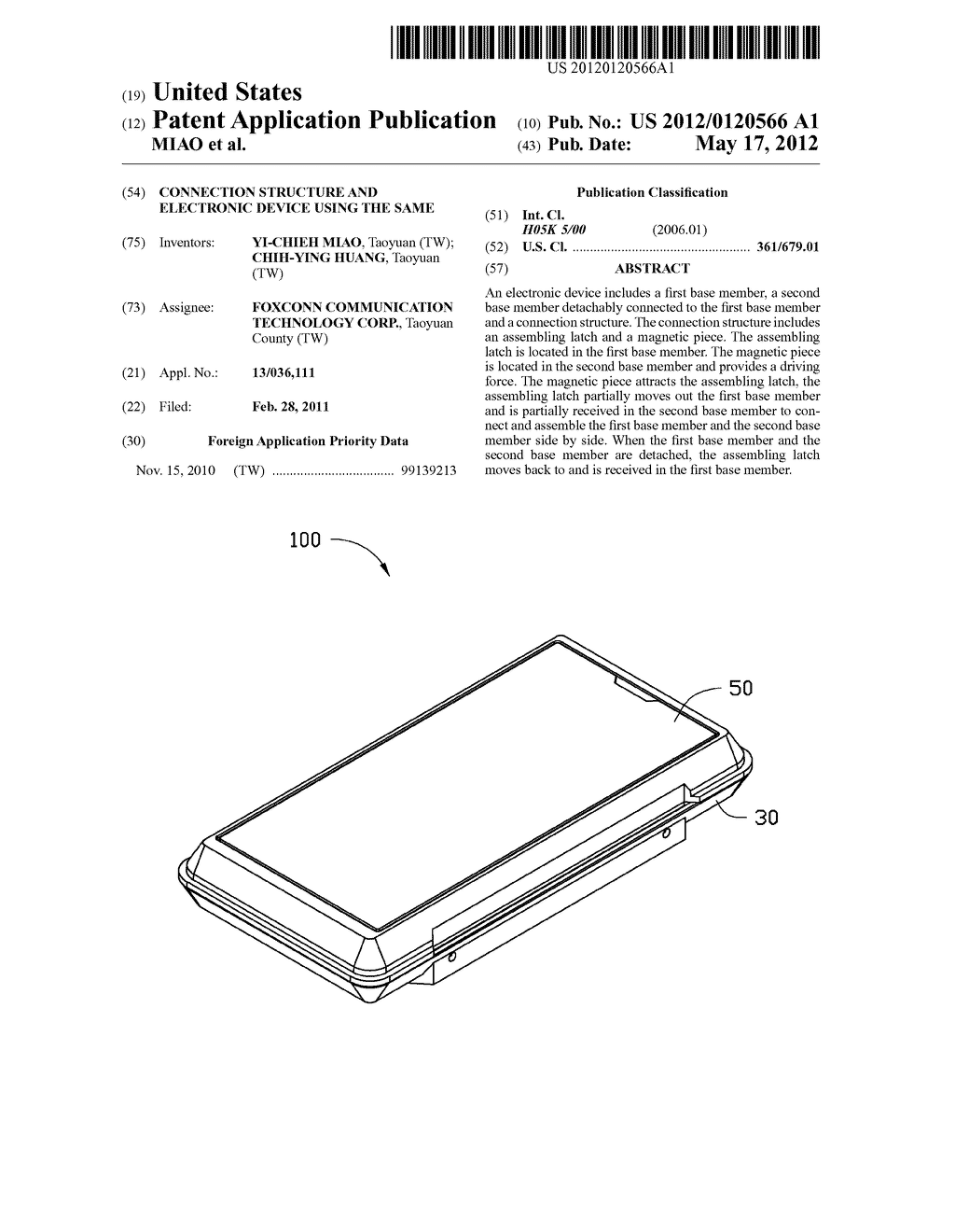 CONNECTION STRUCTURE AND ELECTRONIC DEVICE USING THE SAME - diagram, schematic, and image 01