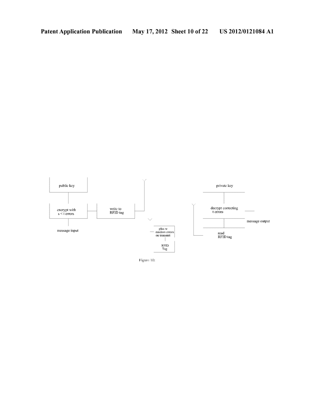 PUBLIC KEY ENCRYPTION SYSTEM USING ERROR CORRECTING CODES - diagram, schematic, and image 11