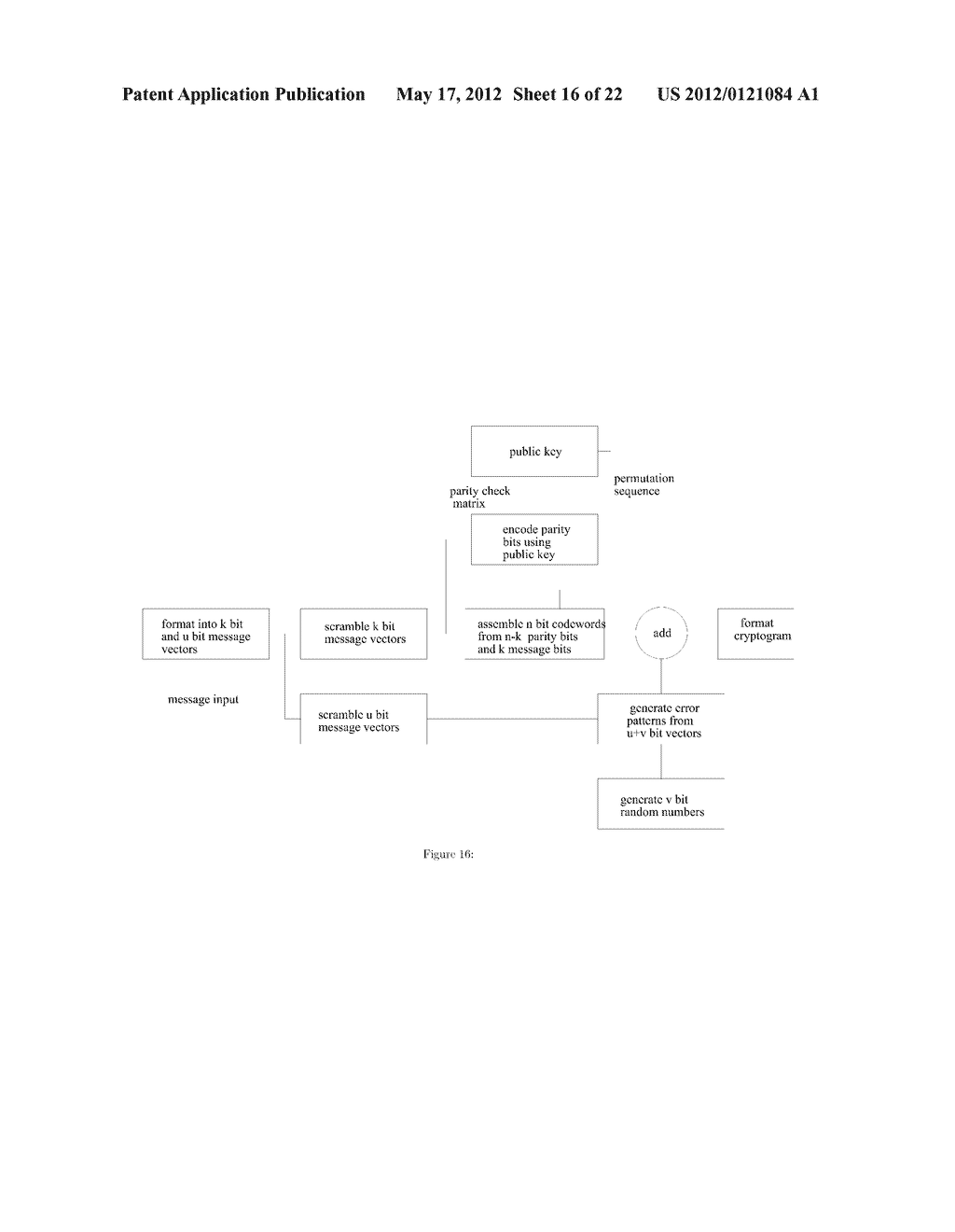 PUBLIC KEY ENCRYPTION SYSTEM USING ERROR CORRECTING CODES - diagram, schematic, and image 17