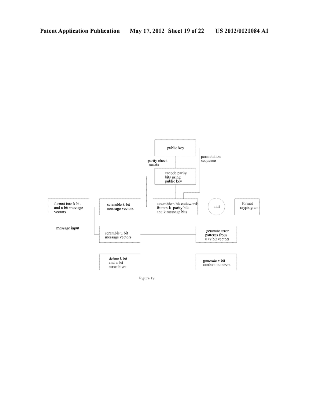 PUBLIC KEY ENCRYPTION SYSTEM USING ERROR CORRECTING CODES - diagram, schematic, and image 20