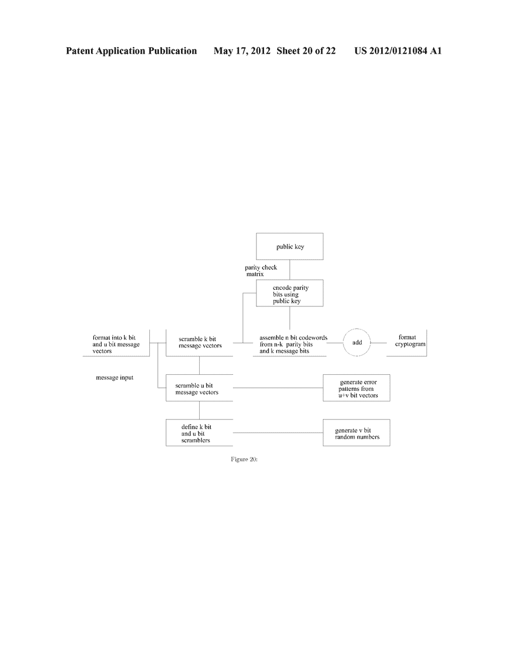 PUBLIC KEY ENCRYPTION SYSTEM USING ERROR CORRECTING CODES - diagram, schematic, and image 21