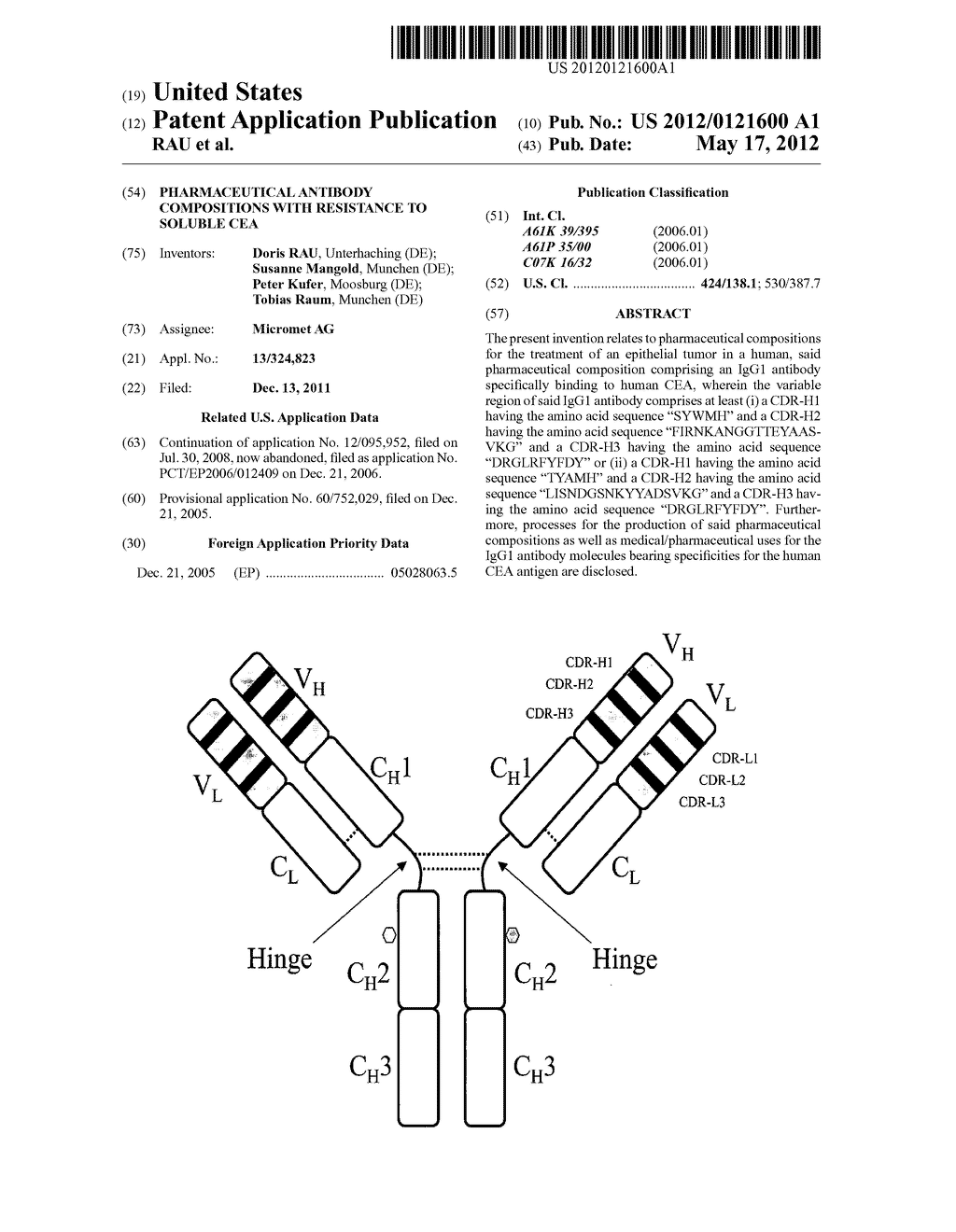 PHARMACEUTICAL ANTIBODY COMPOSITIONS WITH RESISTANCE TO SOLUBLE CEA - diagram, schematic, and image 01