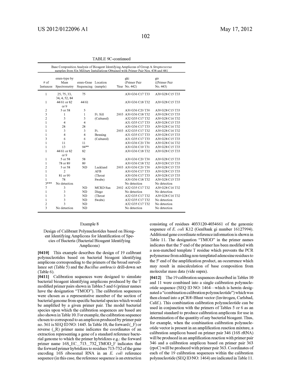 COMPOSITIONS FOR USE IN IDENTIFICATION OF BACTERIA - diagram, schematic, and image 110
