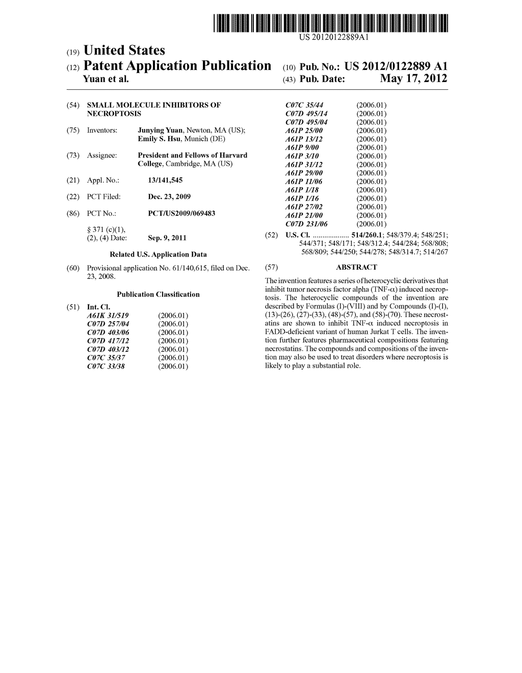 SMALL MOLECULE INHIBITORS OF NECROPTOSIS - diagram, schematic, and image 01