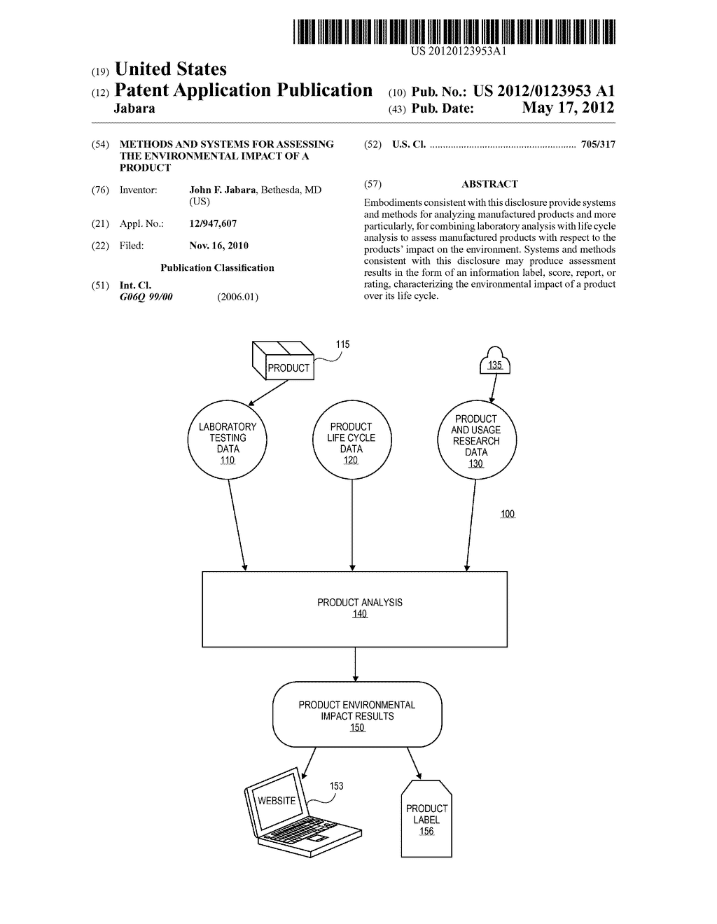 METHODS AND SYSTEMS FOR ASSESSING THE ENVIRONMENTAL IMPACT OF A PRODUCT - diagram, schematic, and image 01