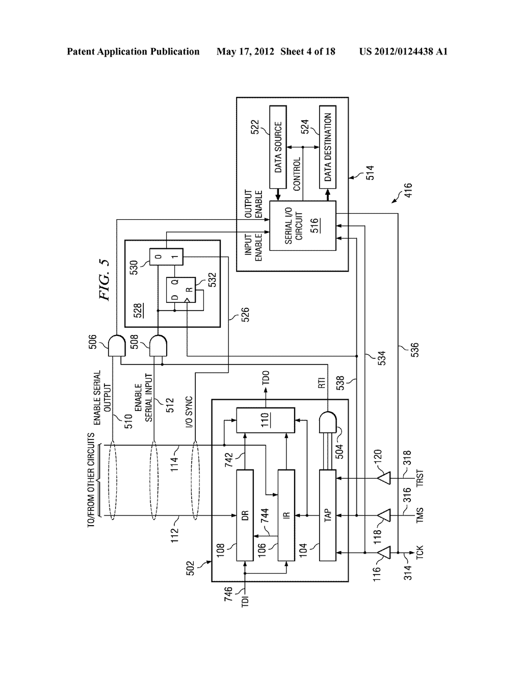 SERIAL I/O USING JTAG TCK AND TMS SIGNALS - diagram, schematic, and image 05