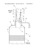 COMBINED INTAKE ASPIRATOR VENTURI TUBE AND WATER TRAP IN VERTICAL EXHAUST     OUTLET STACK diagram and image