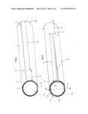 All-in-one hand held wrap material dispensing and storage apparatus diagram and image