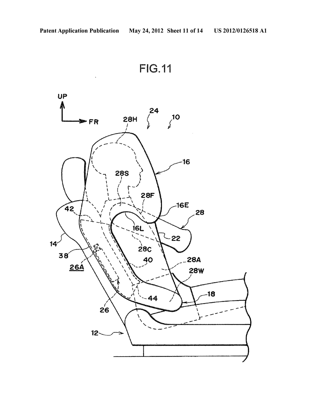 SIDE AIRBAG DEVICE FOR VEHICLE - diagram, schematic, and image 12