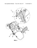 ADJUSTABLE SHOULDER STRAP MECHANISM FOR BABY STROLLER diagram and image