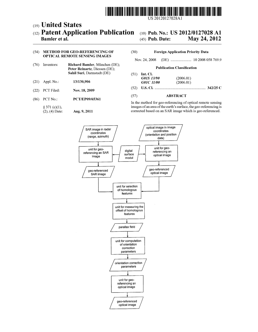 METHOD FOR GEO-REFERENCING OF OPTICAL REMOTE SENSING IMAGES - diagram, schematic, and image 01