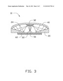 LIGHT DISTRIBUTION STRUCTURE FOR LED LIGHT SOURCE diagram and image