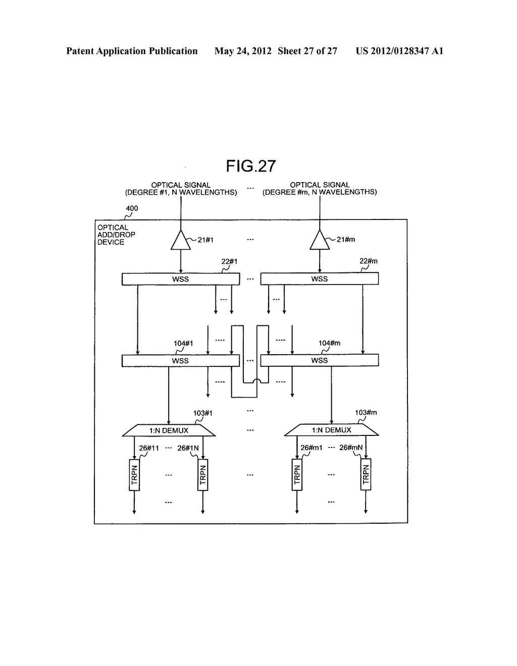 Optical switching device, optical add device, and optical drop device - diagram, schematic, and image 28