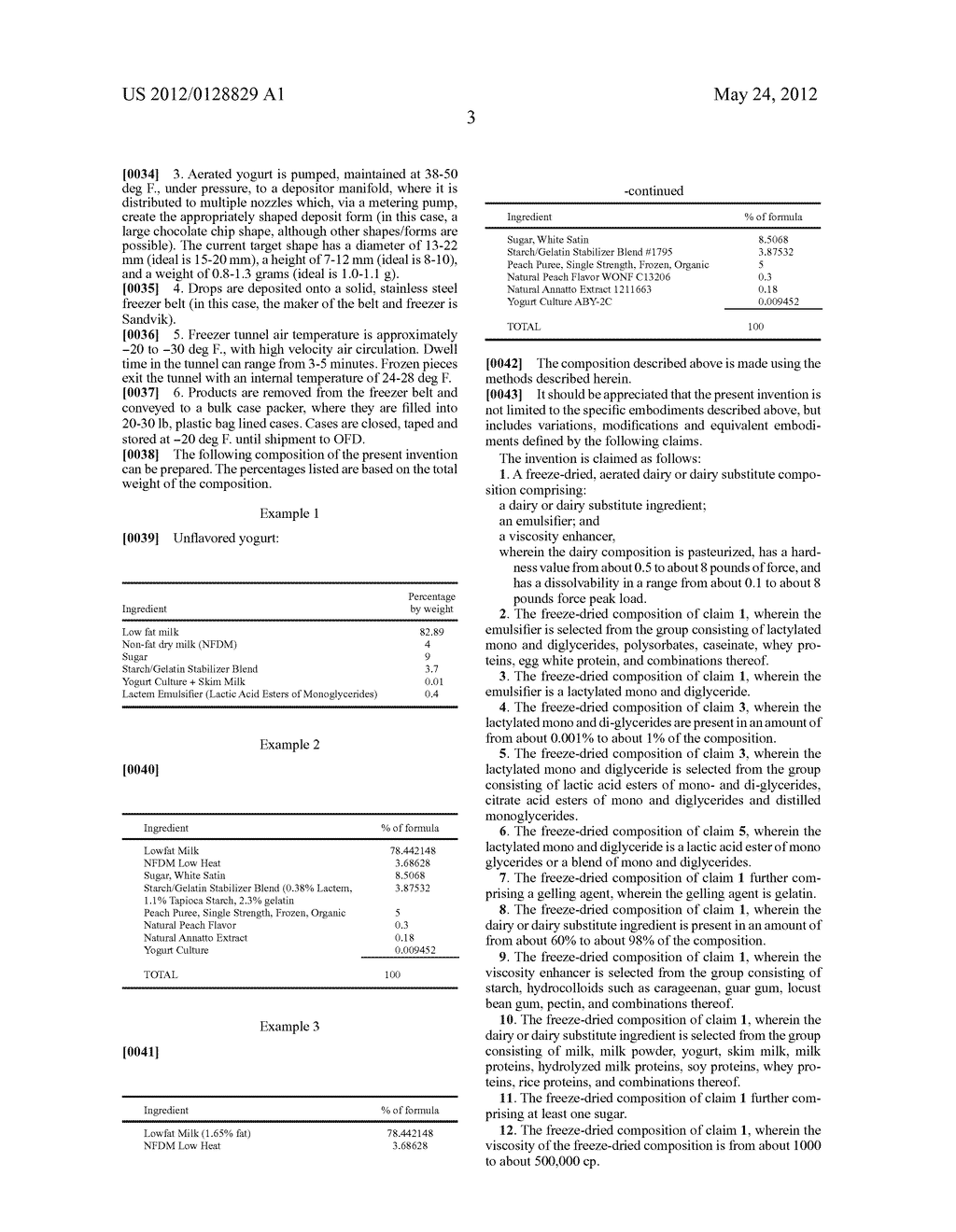 FREEZE-DRIED, AERATED DAIRY OR DAIRY-SUBSTITUTE COMPOSITIONS AND METHODS     OF MAKING THEREOF - diagram, schematic, and image 04