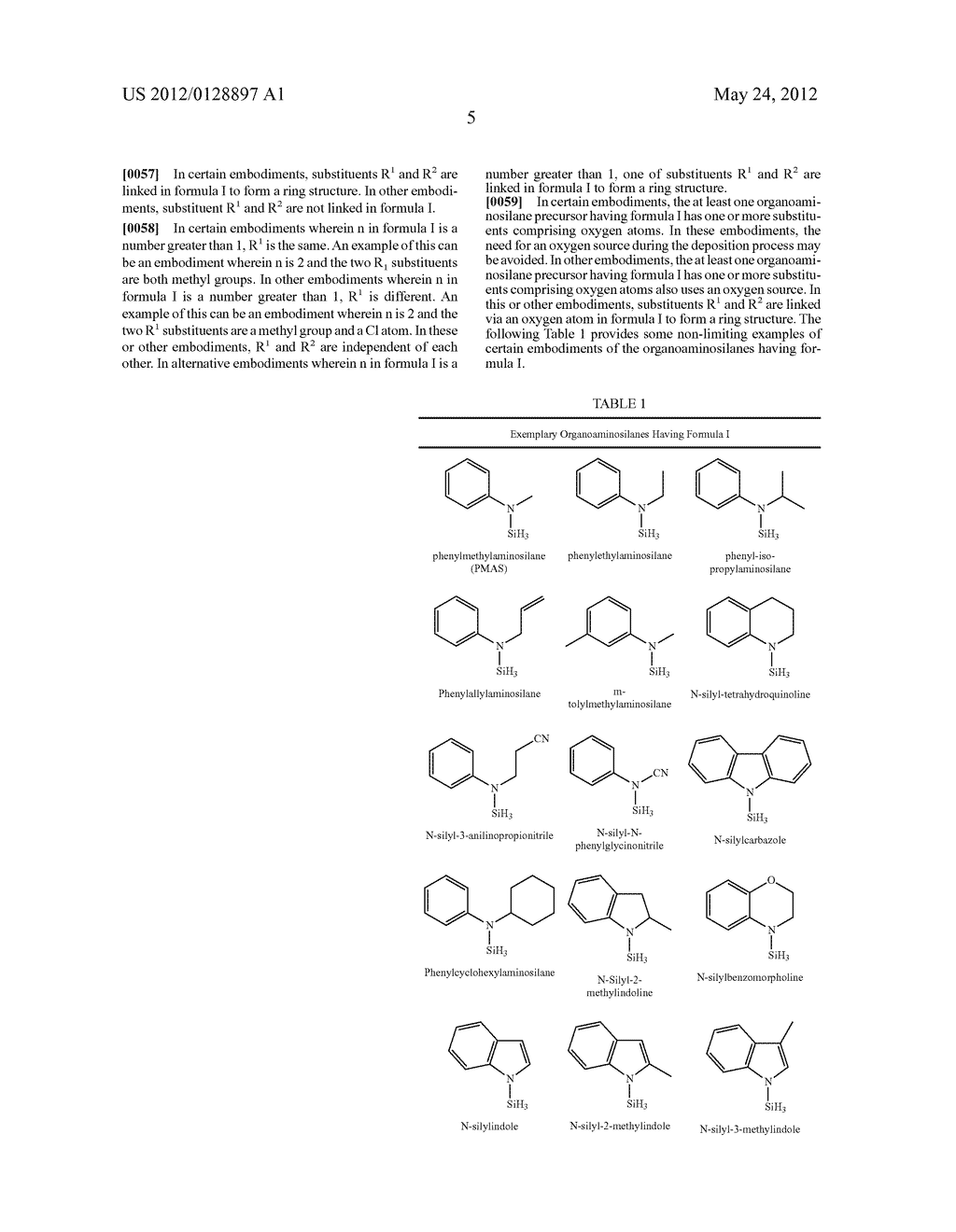 Organoaminosilane Precursors and Methods for Depositing Films Comprising     Same - diagram, schematic, and image 17