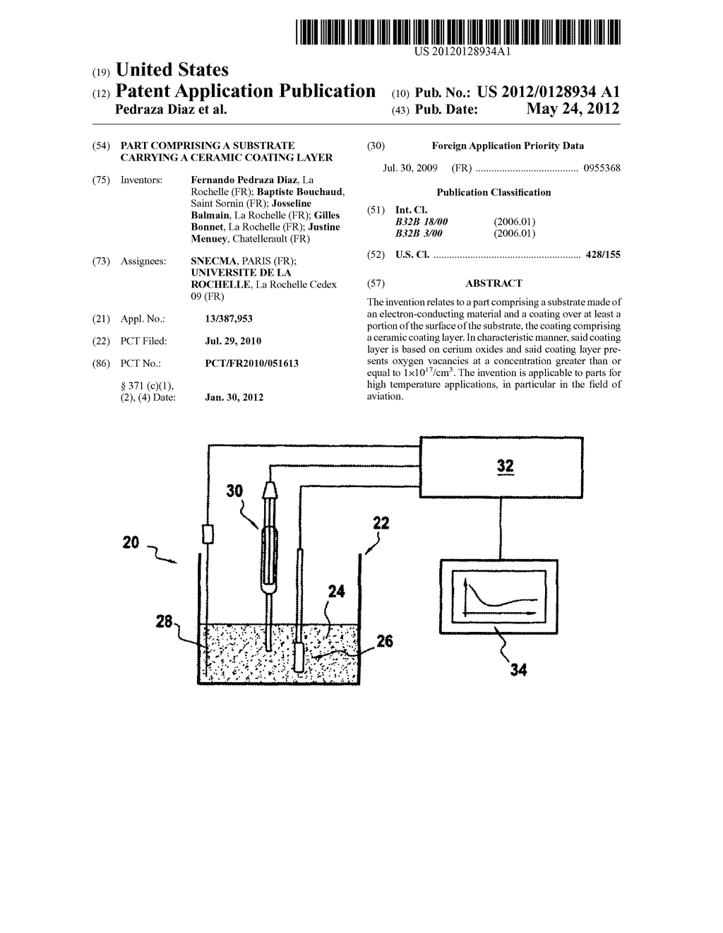 PART COMPRISING A SUBSTRATE CARRYING A CERAMIC COATING LAYER - diagram, schematic, and image 01