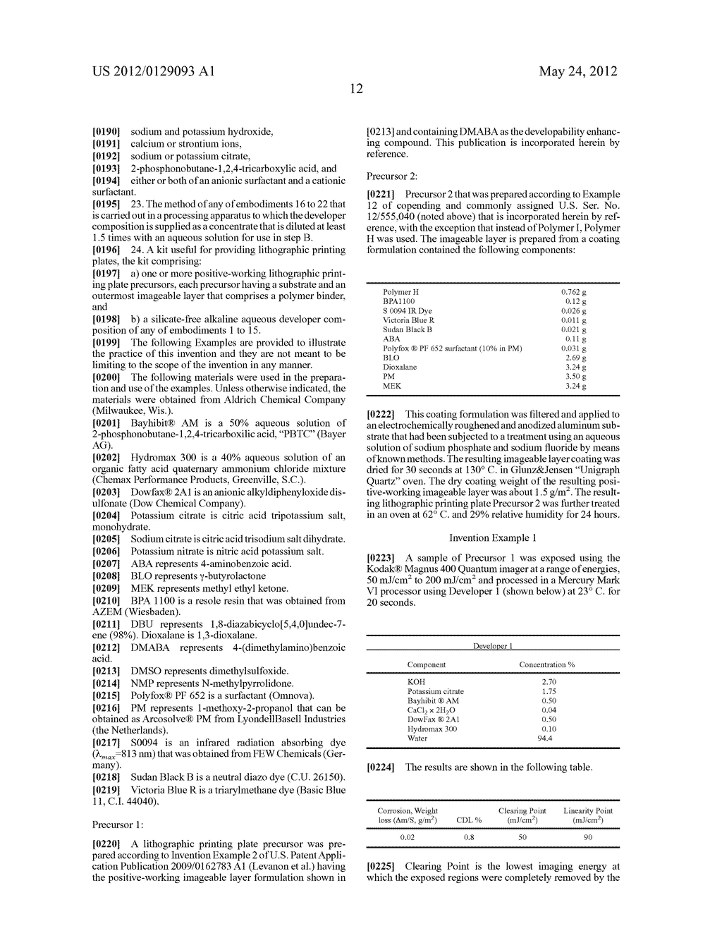 SILICATE-FREE DEVELOPER COMPOSITIONS - diagram, schematic, and image 14