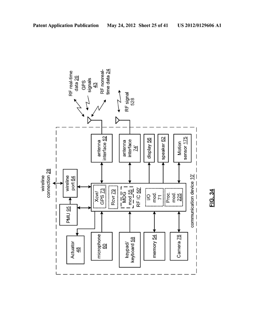 MULTI-MODE MOBILE COMMUNICATION DEVICE WITH MOTION SENSOR AND METHODS FOR     USE THEREWITH - diagram, schematic, and image 26